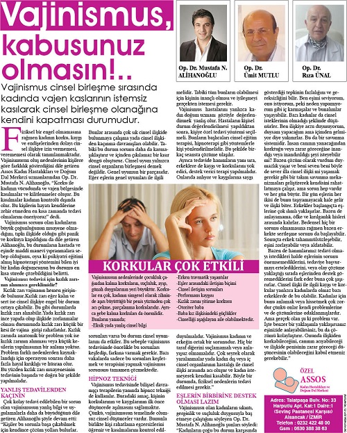 Vajinismus ve Cinsel kasılma Nedir ? ,  Vajinismus Tedavisi İzmir 